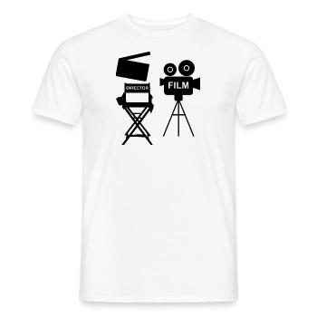 Film Director Filmmaker filmer Gift idea - Men's T-Shirt - white - Front - AI Model Male 178 dark (178cm)