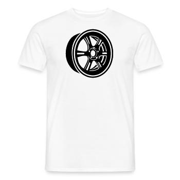 Felge - Männer T-Shirt - Weiß - Vorne - AI Model Male 178 dark (178cm)