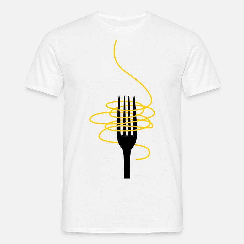 Fork with spaghetti - Men's T-Shirt - white