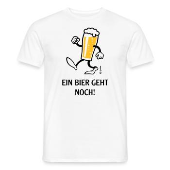 XEin Bier Geht Noch! (Bierchen / Cartoon / Lustig) - Männer T-Shirt - Weiß - Vorne - AI Model Male 178 dark (178cm)