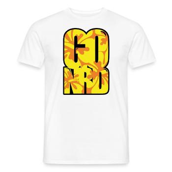 GO NRD (Yellow) - Men's T-Shirt - white - Front - AI Model Male 178 dark (178cm)
