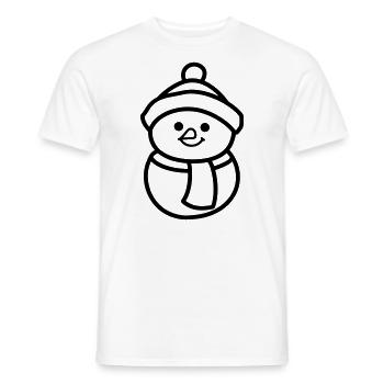 Bonhomme de neige - T-shirt homme - blanc - Devant - AI Model Male 178 dark (178cm)