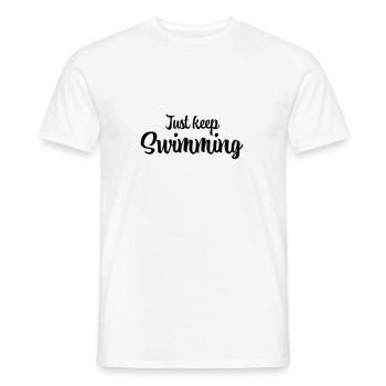 Continuez simplement à nager - T-shirt homme - blanc - Devant - AI Model Male 178 dark (178cm)