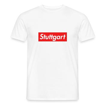 Ville de Stuttgart - T-shirt homme - blanc - Devant - AI Model Male 178 dark (178cm)