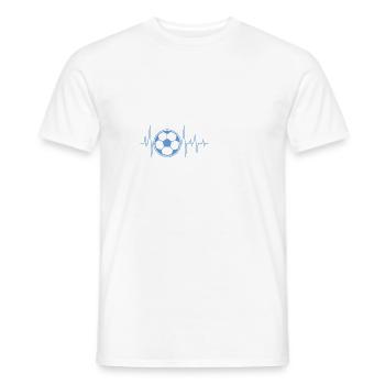 Battement de cœur du football, pure passion - T-shirt homme - blanc - Devant - AI Model Male 178 dark (178cm)