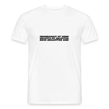 Freundschaft ist wenn bekloppte mit bekloppten - Männer T-Shirt - Weiß - Vorne - AI Model Male 178 dark (178cm)