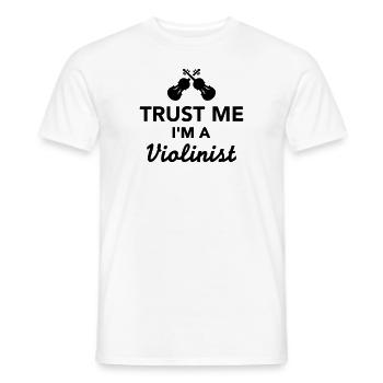 Geige - Männer T-Shirt - Weiß - Vorne - AI Model Male 178 dark (178cm)