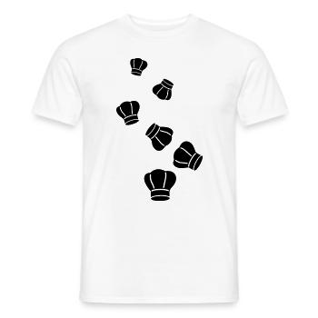 Symbole du chapeau de chef - T-shirt homme - blanc - Devant - AI Model Male 178 dark (178cm)