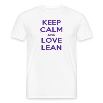 Keep Calm And Love Lean - Männer T-Shirt - Weiß - Vorne - AI Model Male 178 dark (178cm)