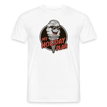 Laughing Ice Cream Cone Funny Ice Cream Design Saying - Men's T-Shirt - white - Front - AI Model Male 178 dark (178cm)