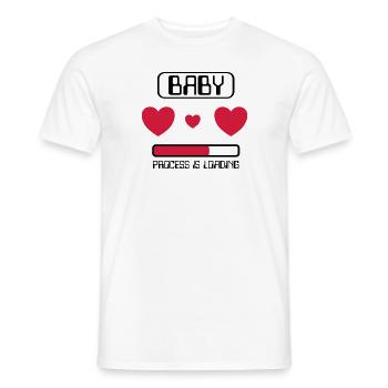 Baby Process is loading - Männer T-Shirt - Weiß - Vorne - AI Model Male 178 dark (178cm)