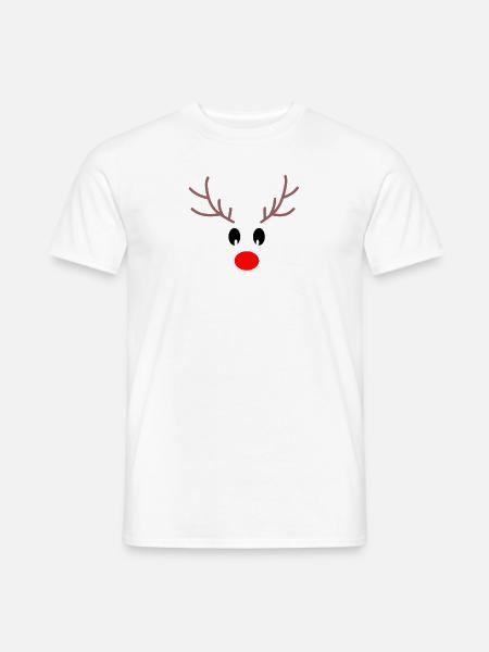 Weinachten Rentier Noel Geschenkidee - Männer T-Shirt - Weiß