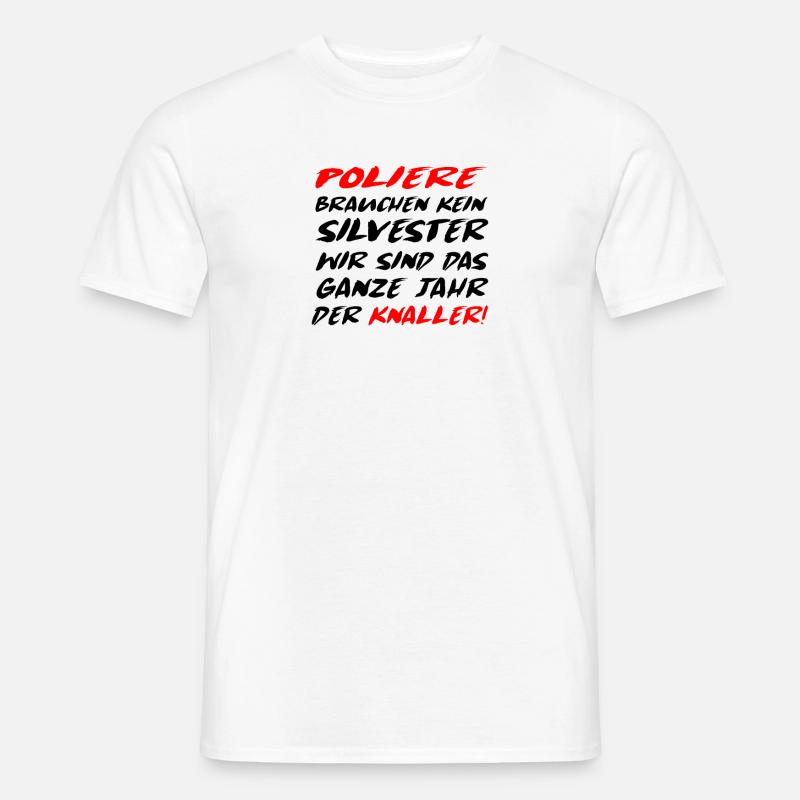 Polier Baustelle Geschenkidee - Männer T-Shirt - Weiß