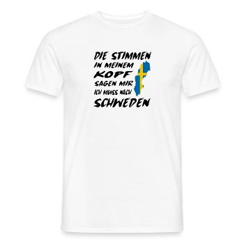 Schweden Sweden Trip Norden Geschenkidee - Männer T-Shirt - Weiß - Vorne - AI Model Male 178 dark (178cm)