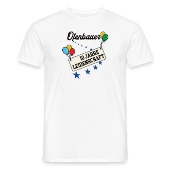 Ofenbauer Jubiläum 10 Jahre 10. jähriges Jubi 10th - Männer T-Shirt - Weiß - Vorne - AI Model Male 178 dark (178cm)