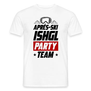 Après Ski Ishgl Party Team - Men's T-Shirt - white - Front - AI Model Male 178 dark (178cm)