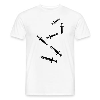 Schwert Icon Symbol - Männer T-Shirt - Weiß - Vorne - AI Model Male 178 dark (178cm)