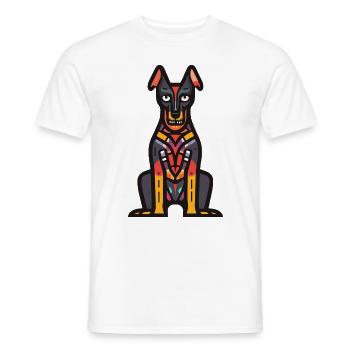 Dobermann Hund Halloween Tier - Männer T-Shirt - Weiß - Vorne - AI Model Male 178 dark (178cm)