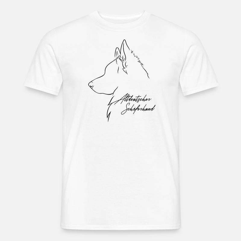 Altdeutscher Schäferhund Profil Hunde Wilsigns - Männer T-Shirt - Weiß