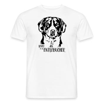 Adoré par un chien de montagne de l’Entlebucher Dogs Wilsigns - T-shirt homme - blanc - Devant - AI Model Male 178 dark (178cm)