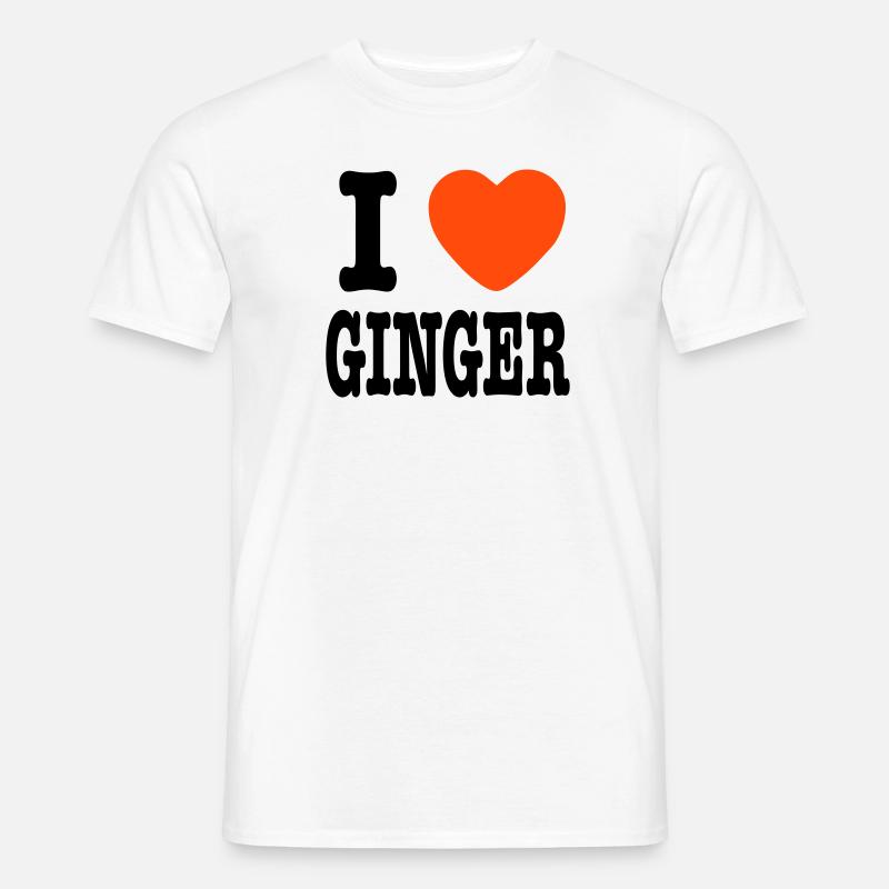 Ich liebe Ingwer - Männer T-Shirt - Weiß