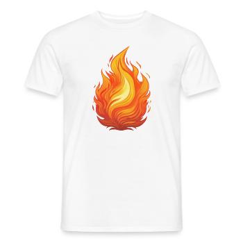 Flame or fire - Men's T-Shirt - white - Front - AI Model Male 178 dark (178cm)