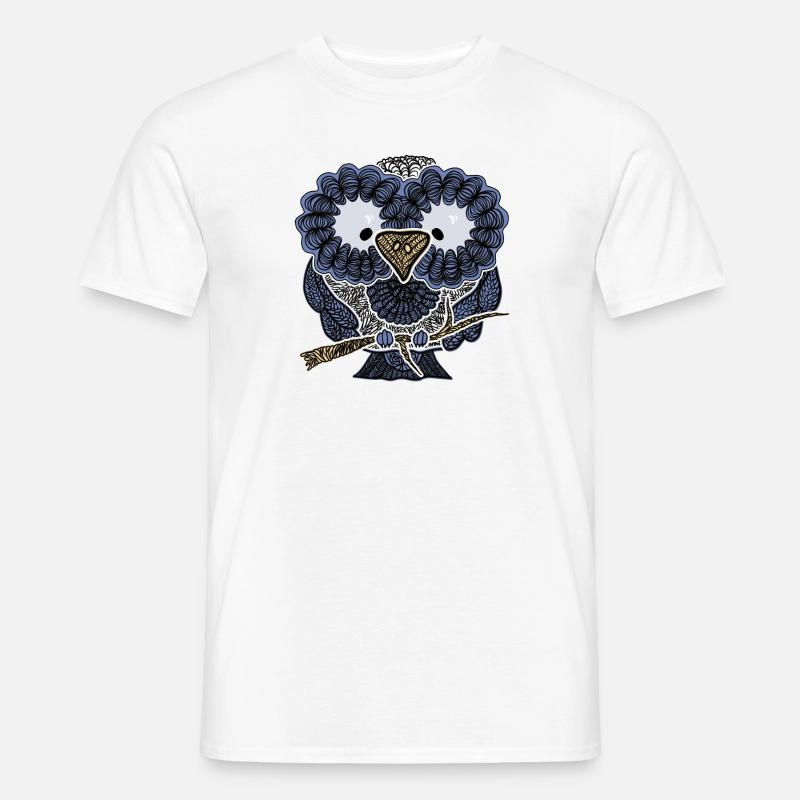 Eine Eule - Männer T-Shirt - Weiß