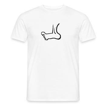 foot biology - Men's T-Shirt - white - Front - AI Model Male 178 dark (178cm)