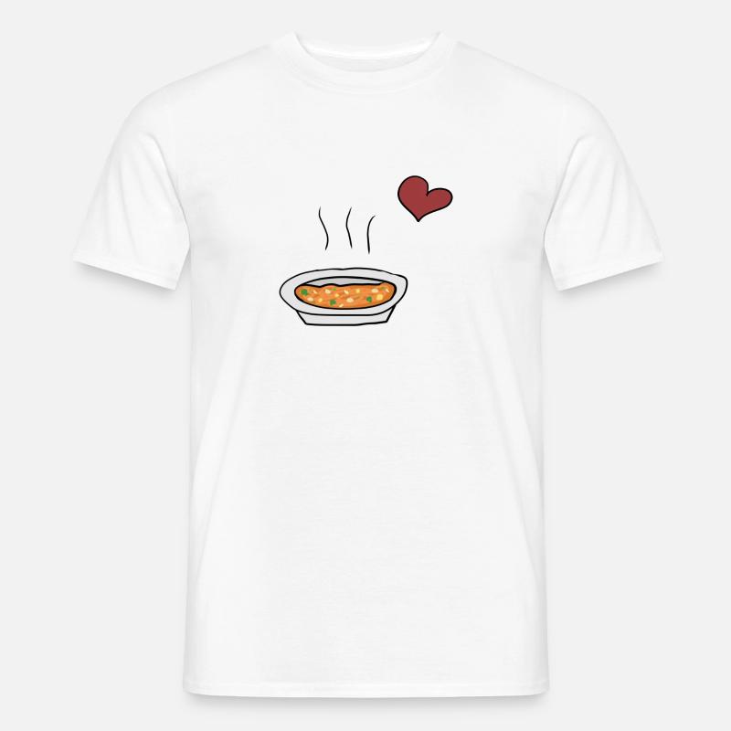 Essen Suppe - Männer T-Shirt - Weiß