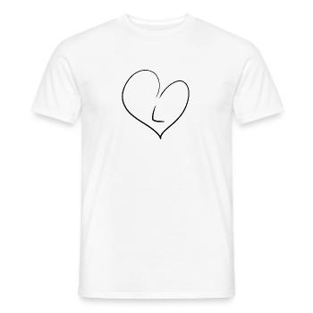 Herz Buchstabe - Männer T-Shirt - Weiß - Vorne - AI Model Male 178 dark (178cm)