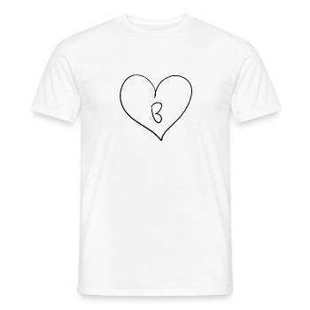 Herz Buchstabe - Männer T-Shirt - Weiß - Vorne - AI Model Male 178 dark (178cm)