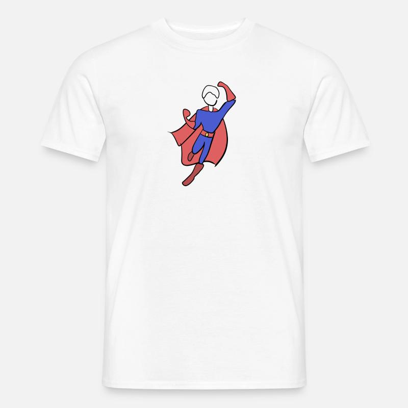 superheld held symbol mann retter - Männer T-Shirt - Weiß