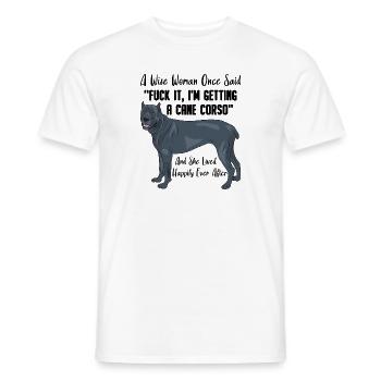 I'm Getting A Cane Corso Dog - Men's T-Shirt - white - Front - AI Model Male 178 dark (178cm)