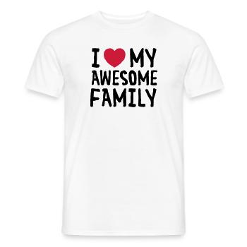 I Love (Heart) My Awesome Family - Männer T-Shirt - Weiß - Vorne - AI Model Male 178 dark (178cm)