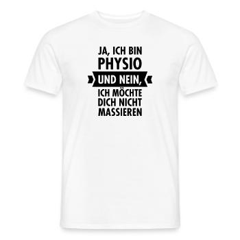 Physio Massieren - Men's T-Shirt - white - Front - AI Model Male 178 dark (178cm)