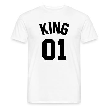 KING 01 - Männer T-Shirt - Weiß - Vorne - AI Model Male 178 dark (178cm)