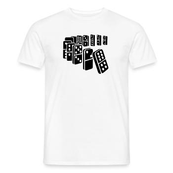 Domino - Männer T-Shirt - Weiß - Vorne - AI Model Male 178 dark (178cm)