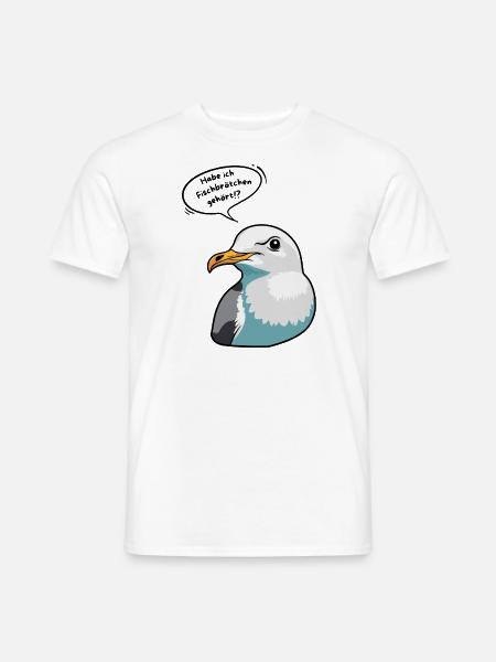 Fischbrötchen - Möwe Nordsee Maritim - Männer T-Shirt - Weiß