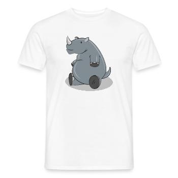 Rhino - T-shirt homme - blanc - Devant - AI Model Male 178 dark (178cm)