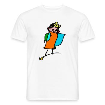 little witch on the broom - Men's T-Shirt - white - Front - AI Model Male 178 dark (178cm)