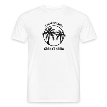 Canary Islands Gran Canaria Palmen - Männer T-Shirt - Weiß - Vorne - AI Model Male 178 dark (178cm)