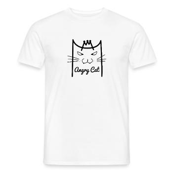 Angry Cat Shirt - Männer T-Shirt - Weiß - Vorne - AI Model Male 178 dark (178cm)