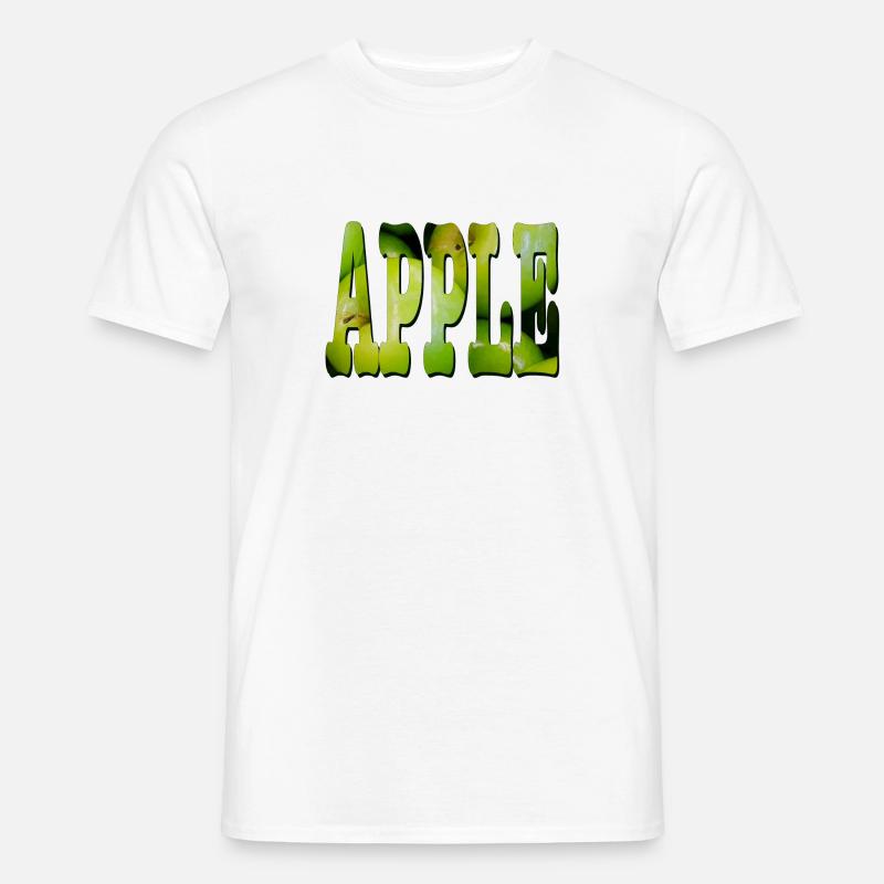 Apple Apfel Äpfel - Männer T-Shirt - Weiß