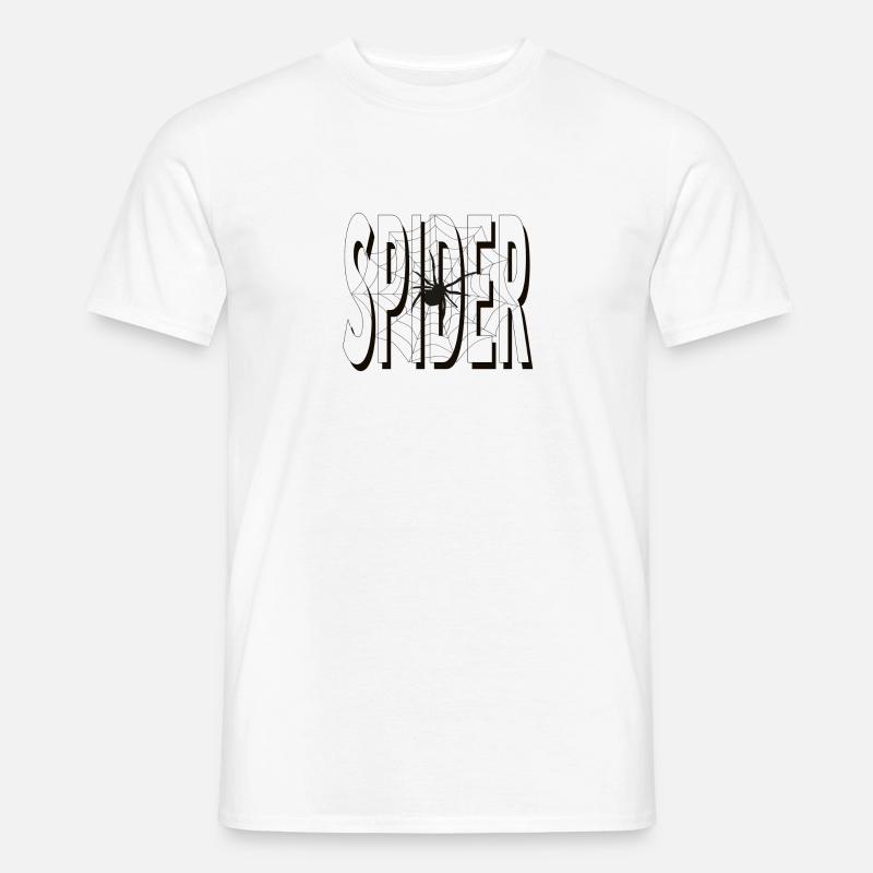 Spider Spinne Spinnennetz - Männer T-Shirt - Weiß