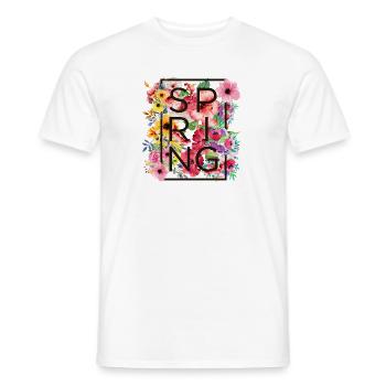 Spring - spring - Men's T-Shirt - white - Front - AI Model Male 178 dark (178cm)