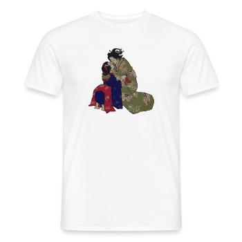 geisha+liebhaber - Männer T-Shirt - Weiß - Vorne - AI Model Male 178 dark (178cm)