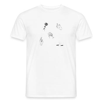 Composition des mains 2 - T-shirt homme - blanc - Devant - AI Model Male 178 dark (178cm)