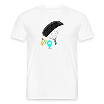 PUBG Print Fallschirm - Männer T-Shirt - Weiß - Vorne - AI Model Male 178 dark (178cm)