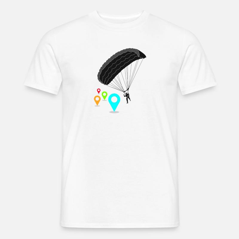 PUBG Print Fallschirm - Männer T-Shirt - Weiß