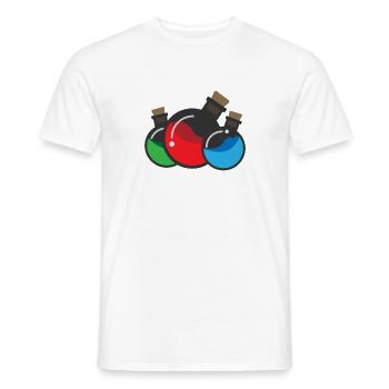 Flat Design - Chemie Experiment - Geschenkidee - Männer T-Shirt - Weiß - Vorne - AI Model Male 178 dark (178cm)